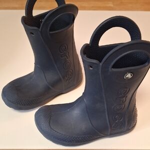 CROCS Kids Navy Rain Boots